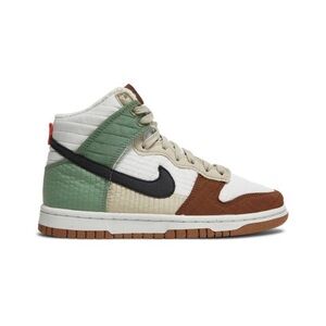 W Dunk High LX Next Nature, Summit white/black-oil green